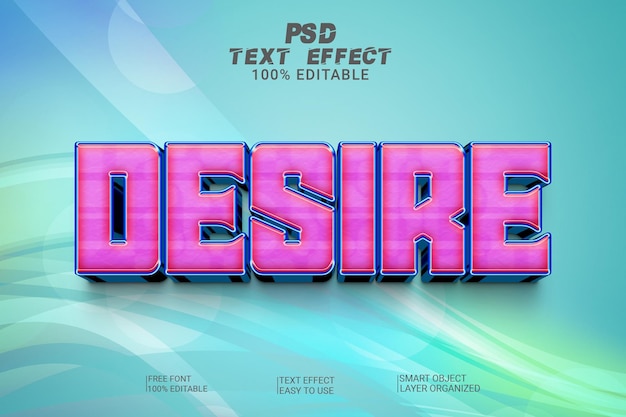 Desire psd-teksteffect