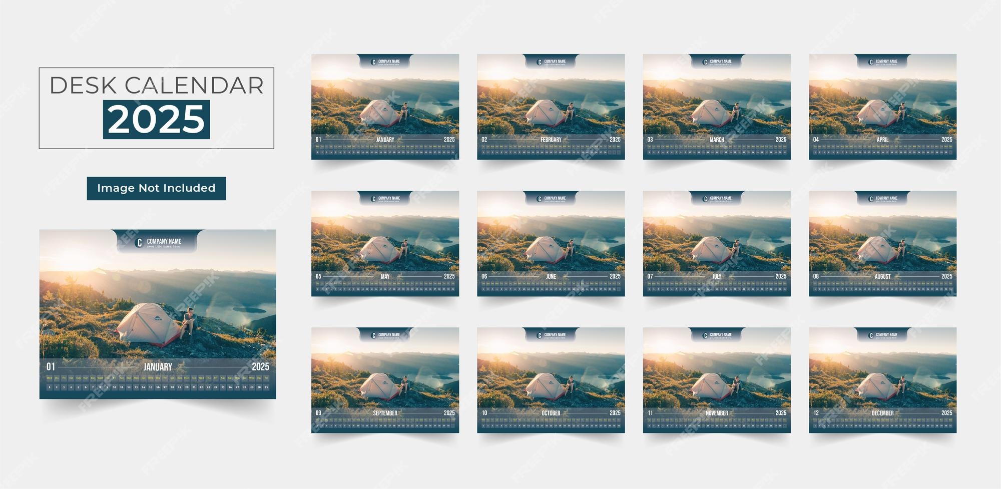Premium PSD | Desk calendar 2025 new year monthly planner