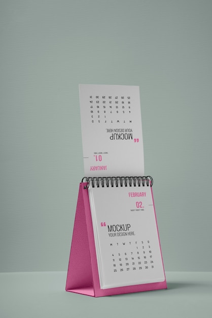 PSD desk calendar mockup design