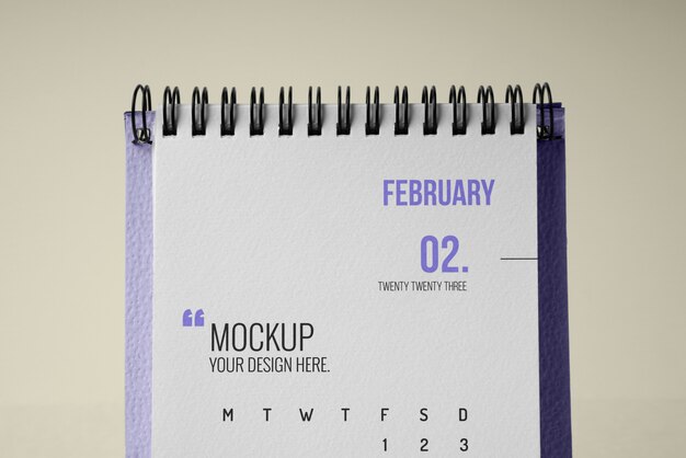 desk calendar mockup design