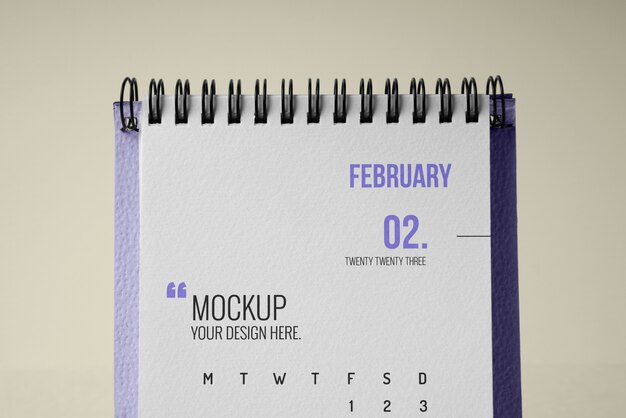 Desk calendar mockup design