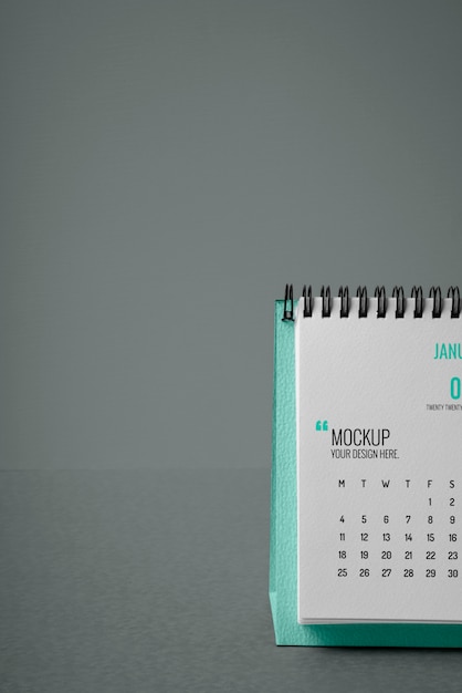 desk calendar mockup design