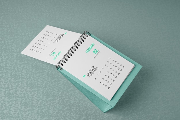 Desk calendar mockup design