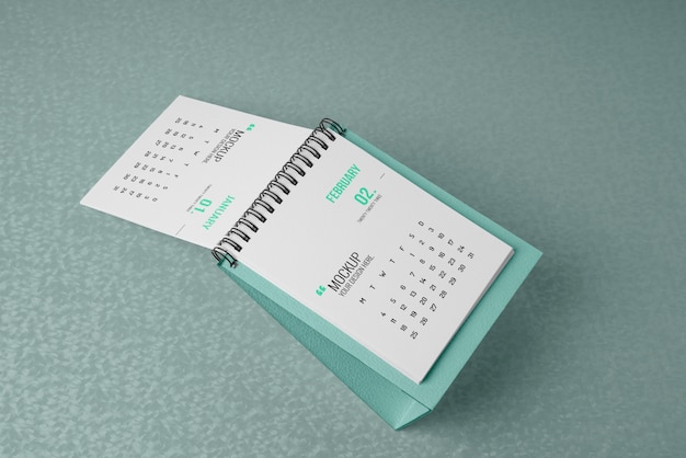 PSD desk calendar mockup design