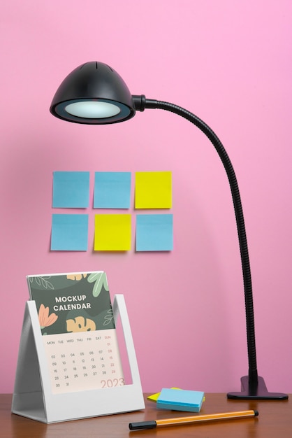 PSD desk calendar mockup design