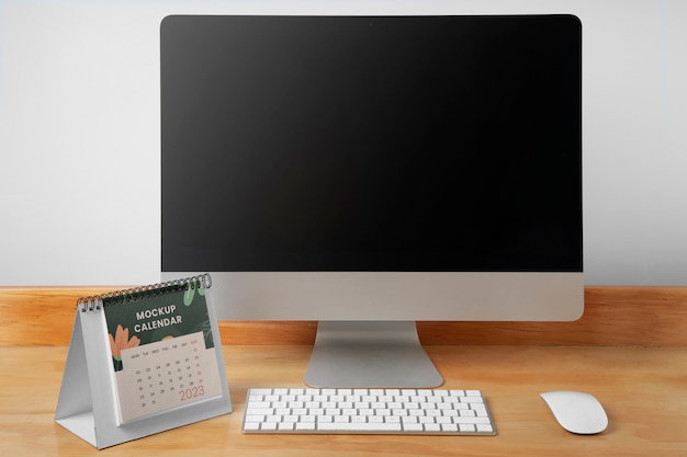 PSD desk calendar mockup design