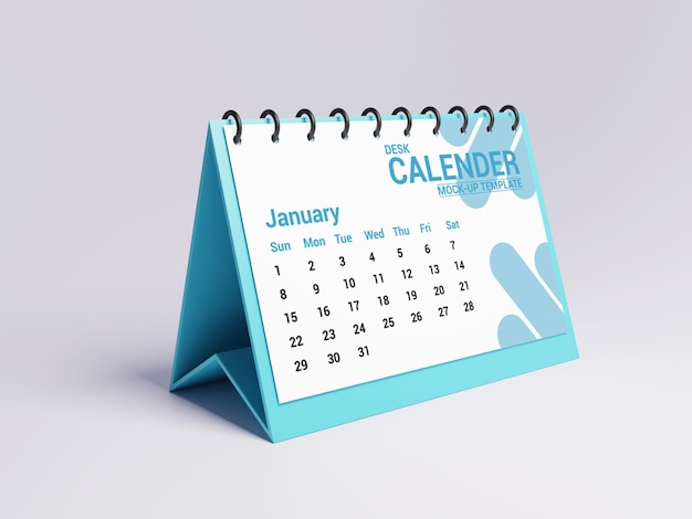 Desk calendar mockup psd