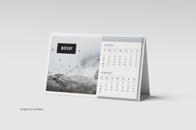 Desk calendar mockup set