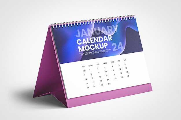 PSD desk calendar mockup