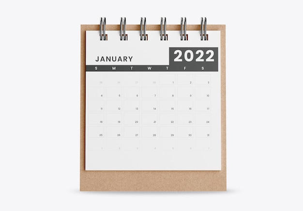 Desk calendar mockup