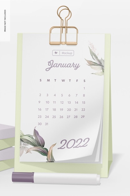 Desk Calendar Mockup