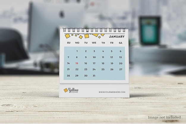 Desk calendar mockup