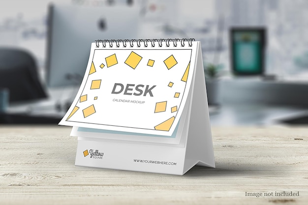 Desk calendar mockup