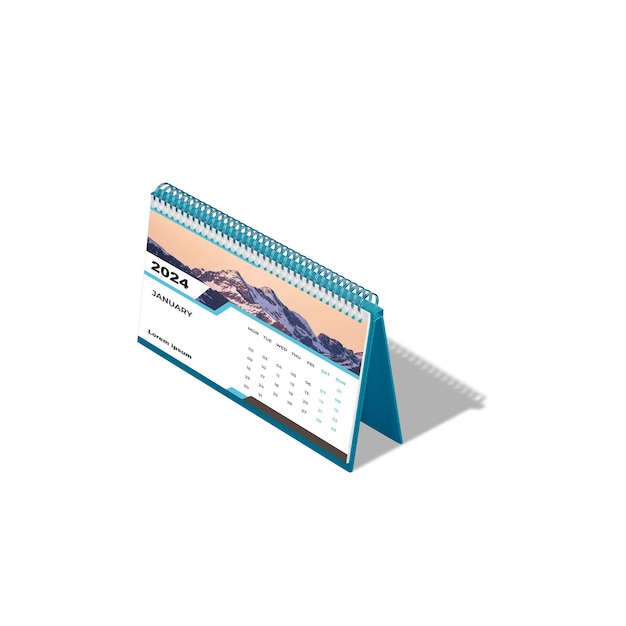 Desk calendar mockup