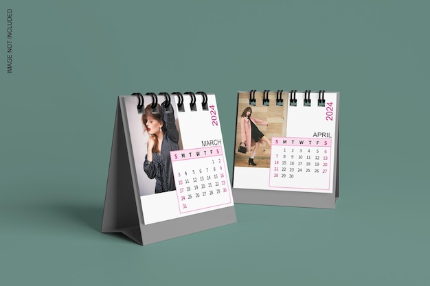 Desk calendar mockup