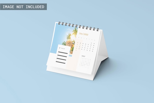 Desk calendar mockup