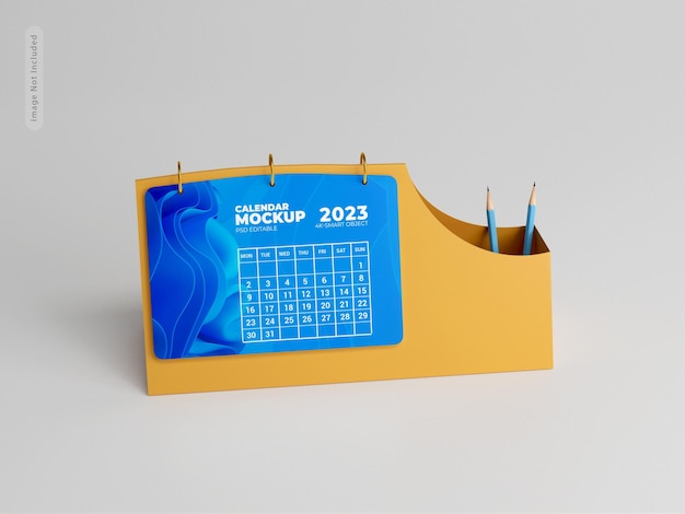 PSD desk calendar mockup
