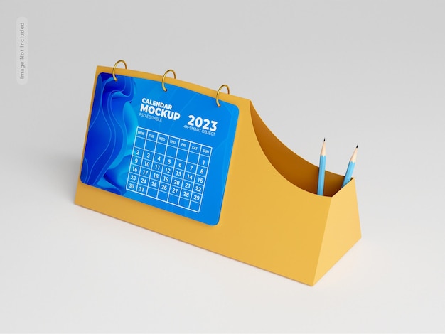 Desk calendar mockup