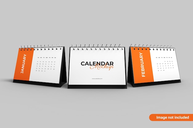 Desk calendar mockup