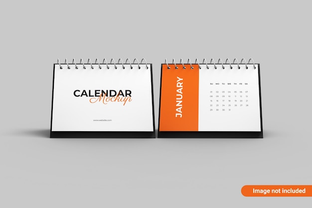 Desk calendar mockup