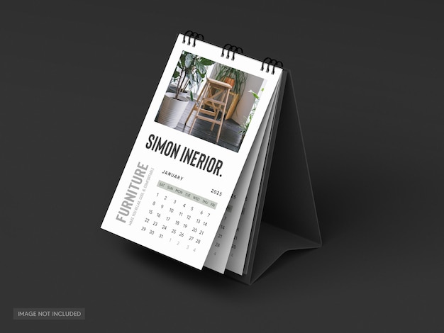 Desk calendar mockup