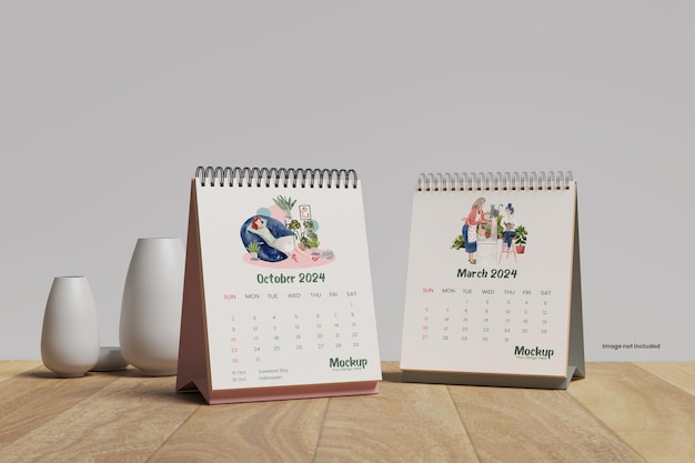 Calendario da tavolo mockup