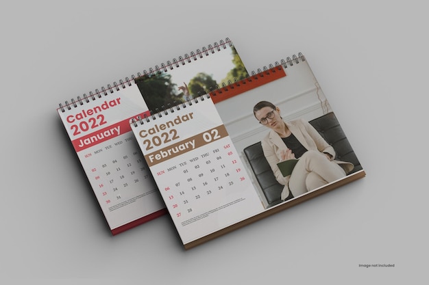 Desk calendar mockup