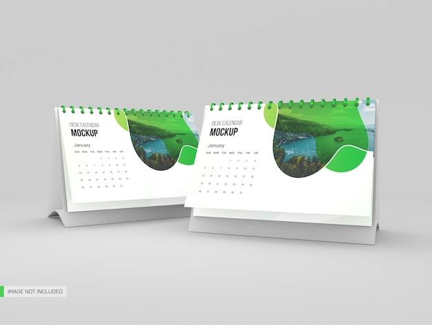 Desk calendar mockup