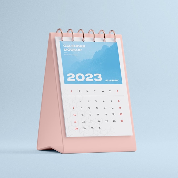 PSD calendario da tavolo mockup