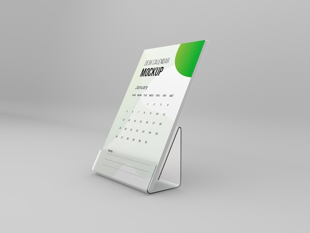 Desk calendar mockup