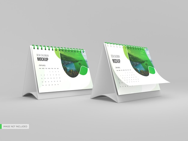 Desk calendar mockup