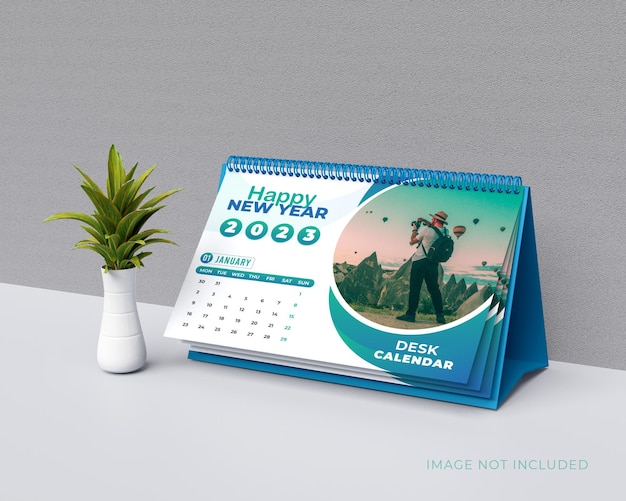 Desk calendar mockup