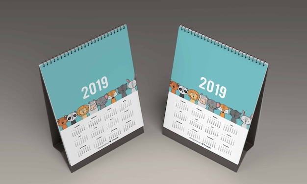 Calendario da tavolo mockup