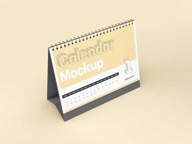 Desk calendar mockup