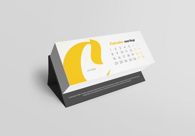 Desk calendar mockup