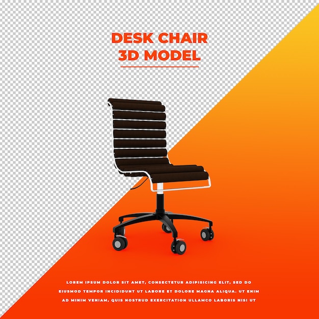 Desk chair 3d isolated model