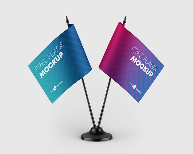 DESK FLAGS MOCKUP