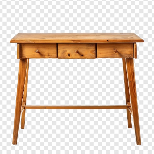 Desk front view full length isolate on transparency background
