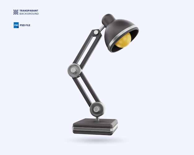 Desk lamp 3d icon table lamp rendering illustration