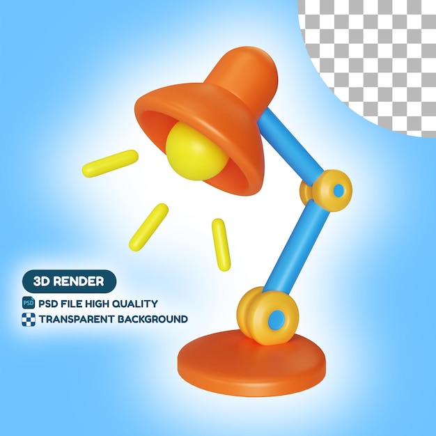 Desk lamp 3d illustration icon