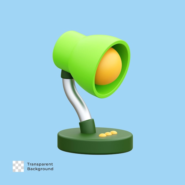 Desk lamp 3d render illustration design