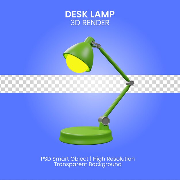 Desk lamp icon 3d render isolated