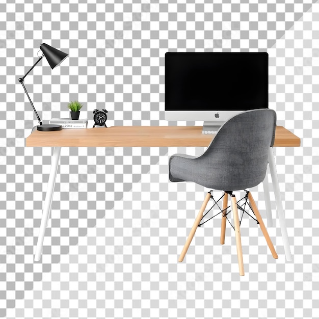 Desk on a isolated transparent background