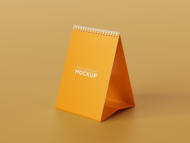 Desk tent calendar mockup design