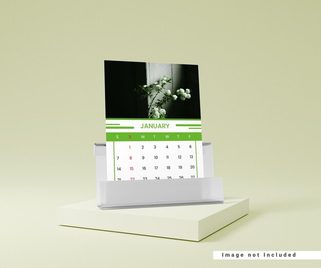 Desktop calendar mockup