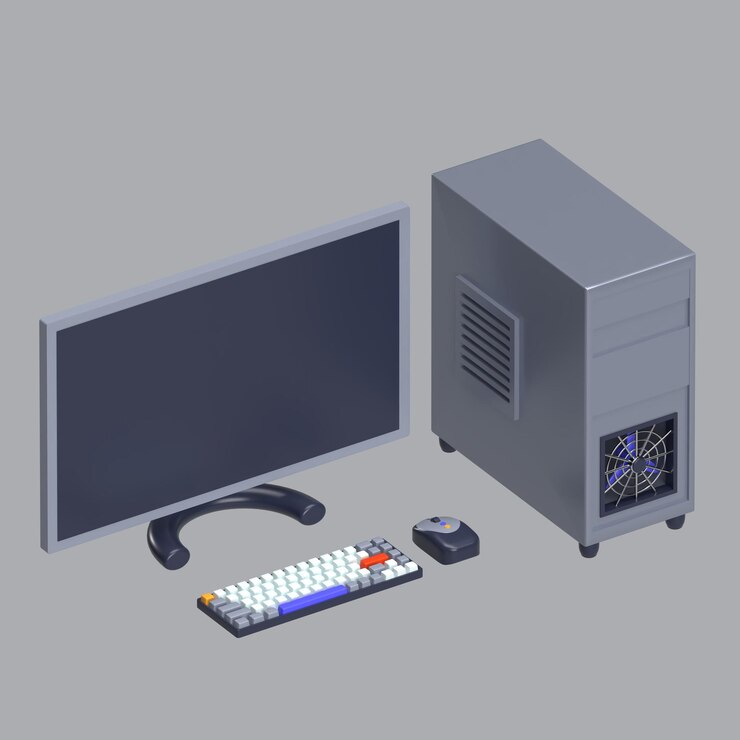 PSD desktop computer 3d icon