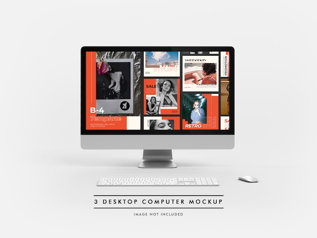 Mockup di computer desktop e generatore di scene