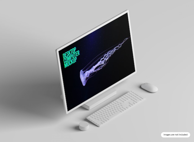 Desktop computer mockup