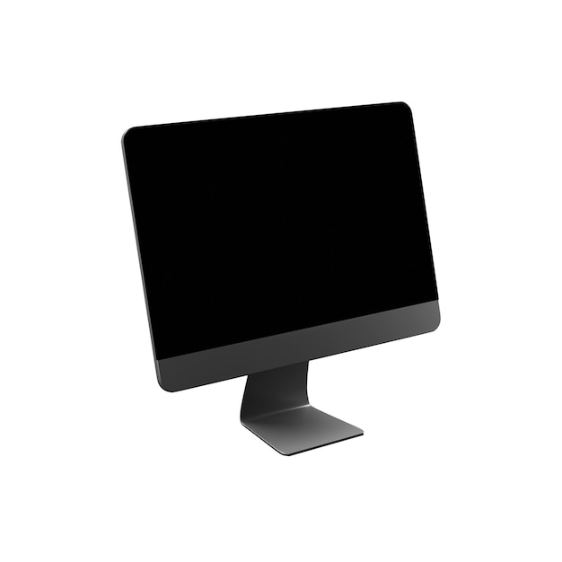 Desktop computer monitor 3d render illustratie geïsoleerd transparant