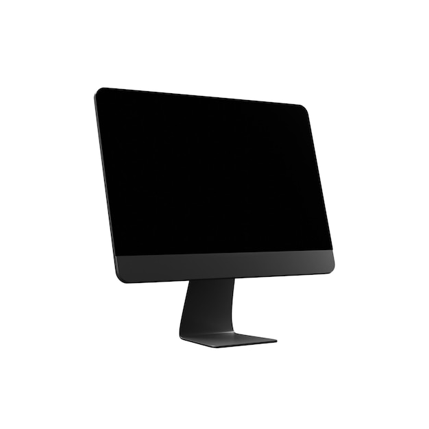 PSD desktop computer monitor 3d render illustratie geïsoleerd transparant